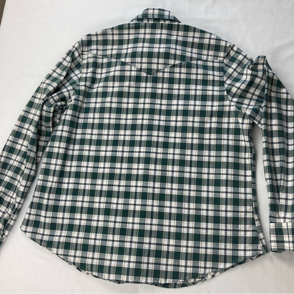 Vintage Rockies Forest Green Plaid Pearl Snap Western Shirt XL - Picture 14 of 14